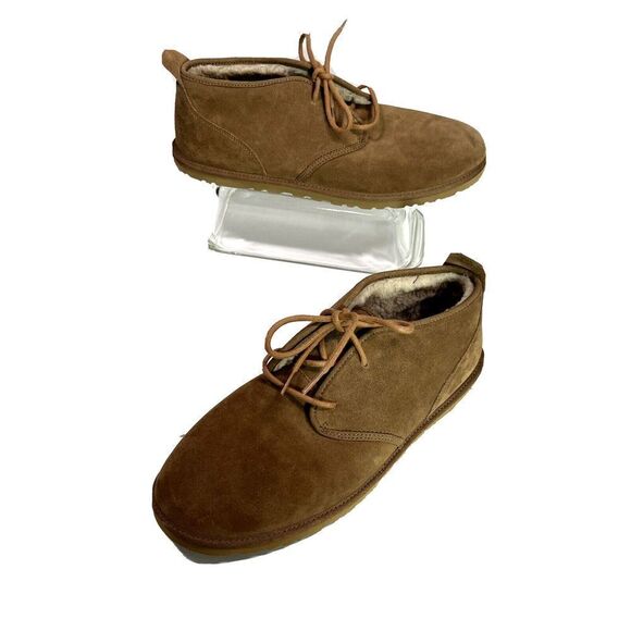 UGG Mens Tan Suede Boots Size 12 Ankle Chukka‎ Maksim Shearling Tamarind NEW main image 12